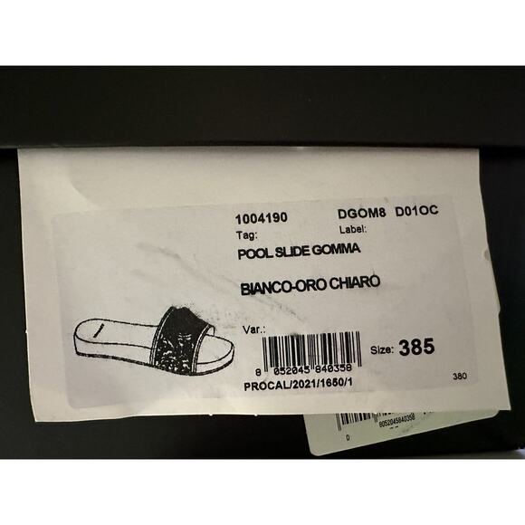 NIB $425 Versace Medusa Head Slides Sandals White 8.5 US (38.5 Eu) DSR262CN IT - Picture 14 of 14